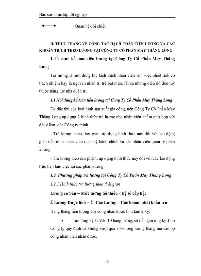 image for page Hạch toán công tác kếtoán tiền lương và các khoản trích theo lương tại công ty cổphần may thăng long