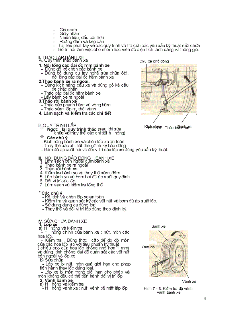 image for page Tài liệu SỬA CHỮA VÀ BẢO DƯỠNG CẦU CHỦ ĐỘNG trình độ lành nghề sữa chữa ô tô