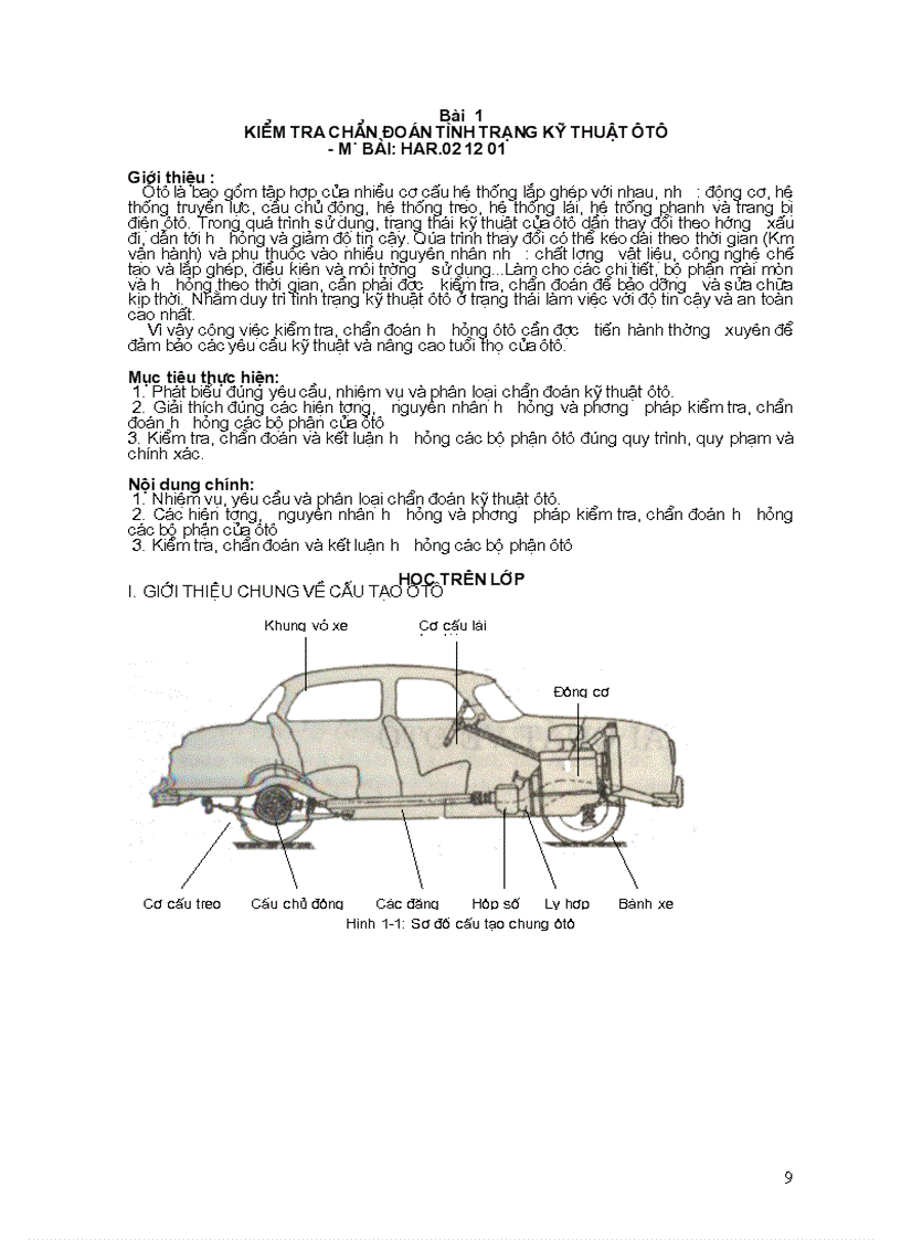 image for page Tài liệu chuẩn đoán hệ thông truyền động trình độ lành nghề sữa chữa ô tô