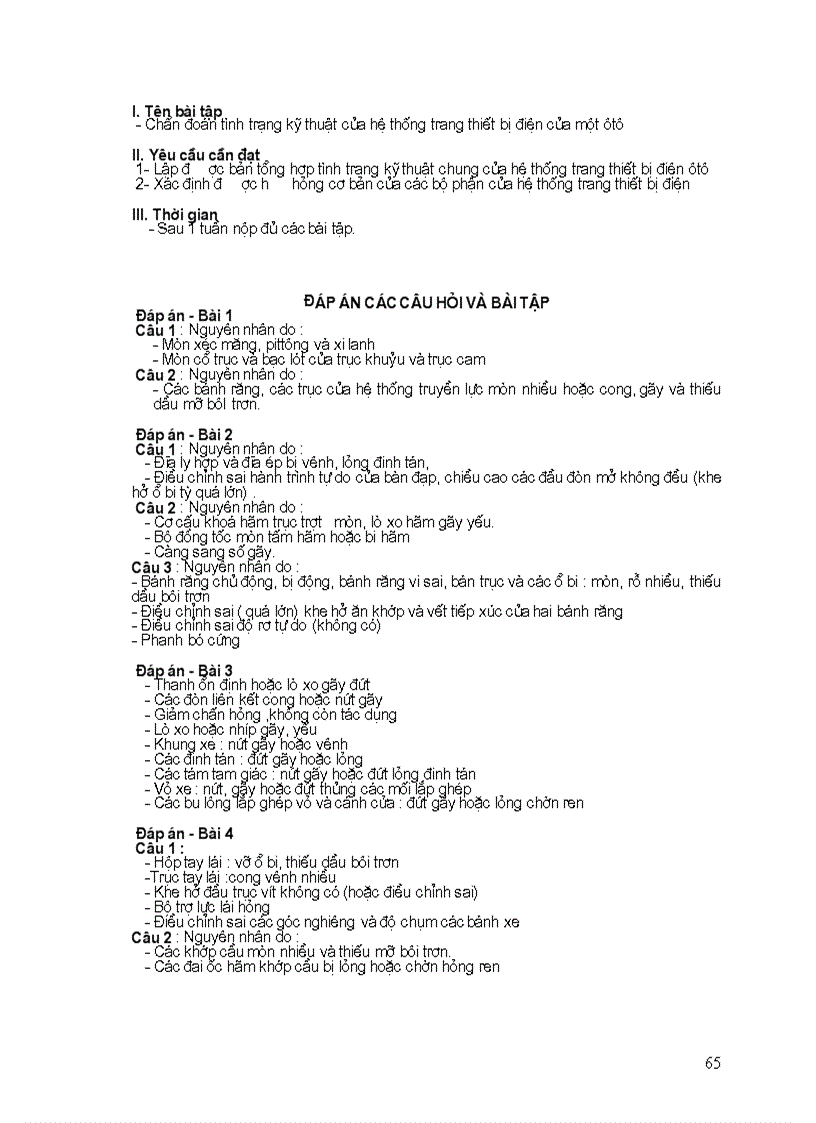 image for page Tài liệu chuẩn đoán hệ thông truyền động trình độ lành nghề sữa chữa ô tô