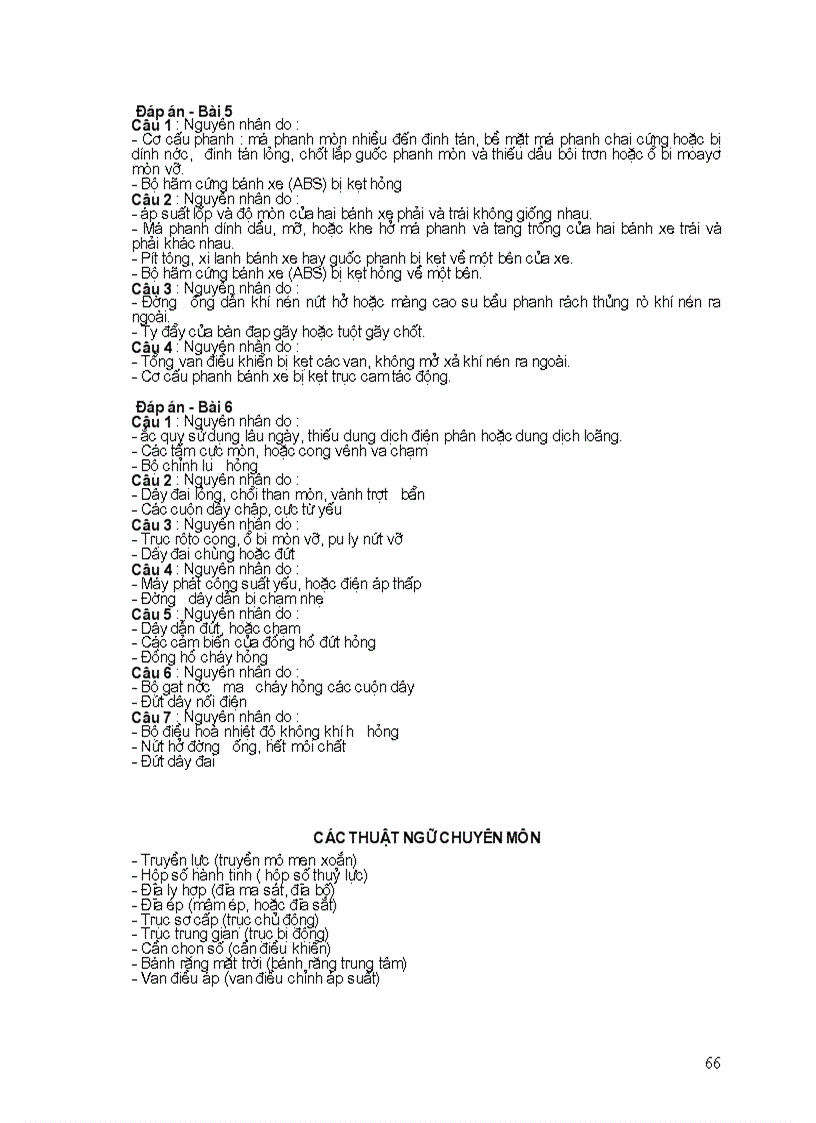image for page Tài liệu chuẩn đoán hệ thông truyền động trình độ lành nghề sữa chữa ô tô