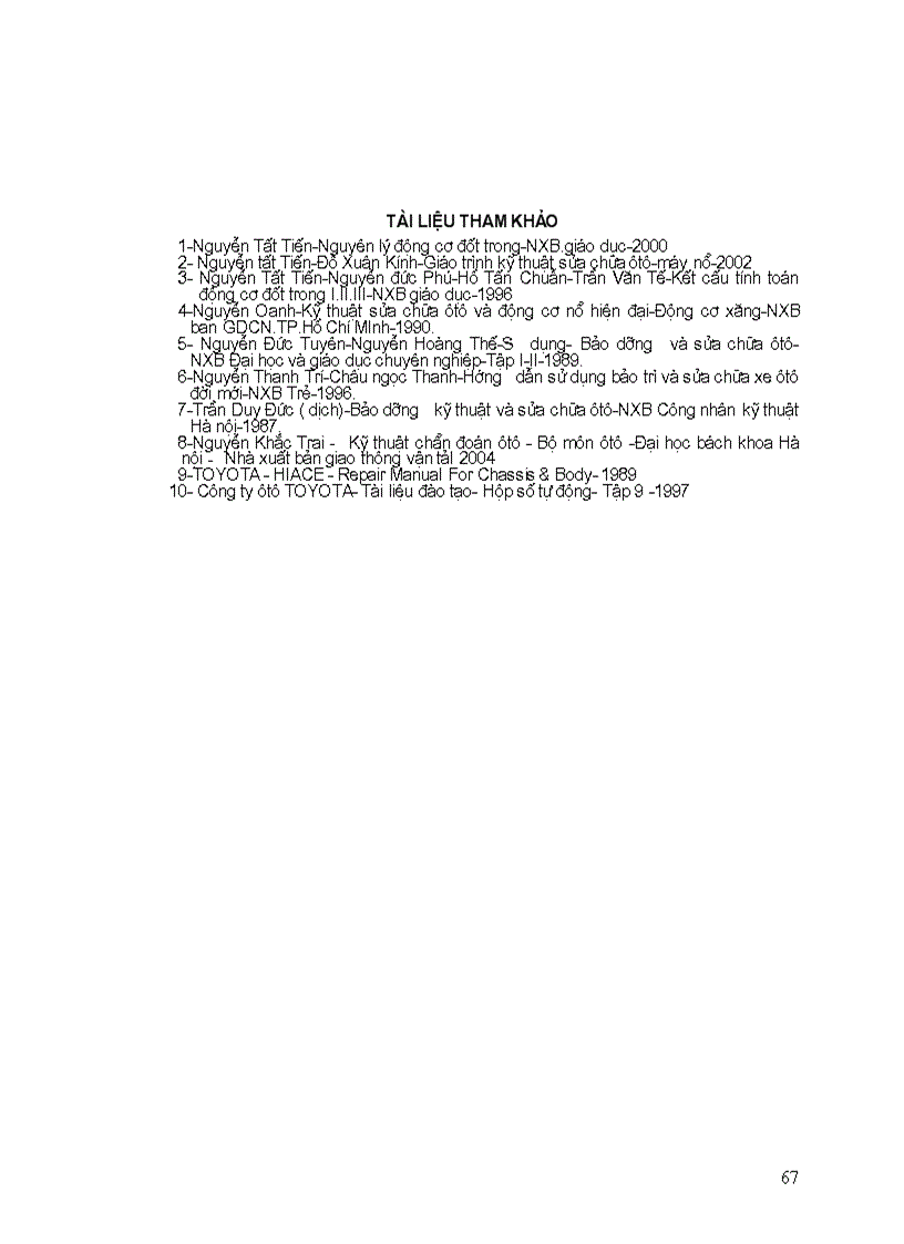 image for page Tài liệu chuẩn đoán hệ thông truyền động trình độ lành nghề sữa chữa ô tô