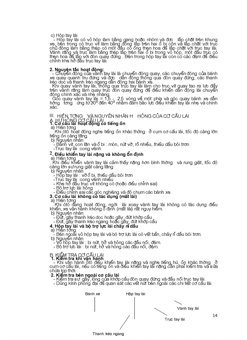 image for page Tài liệu sửa chữa và bảo dưỡng hệ thống lái