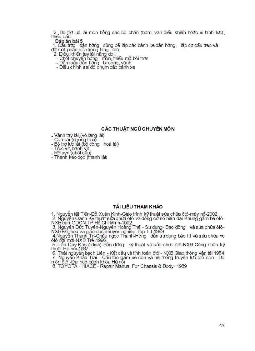 image for page Tài liệu sửa chữa và bảo dưỡng hệ thống lái