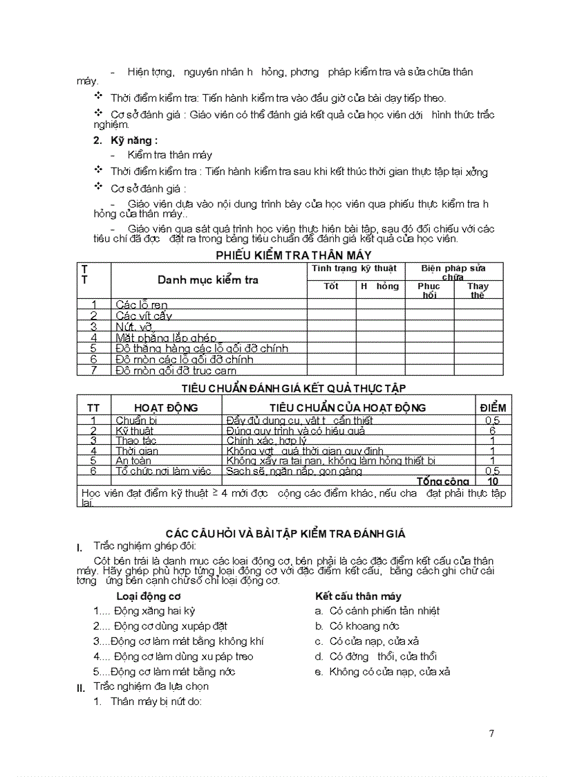 image for page Tài liệu sửa chữa bộ phận chuyển động của động cơ