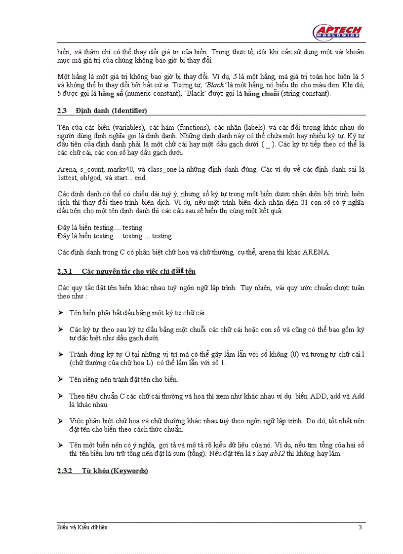 image for page Biến và Kiểu dữ liệu