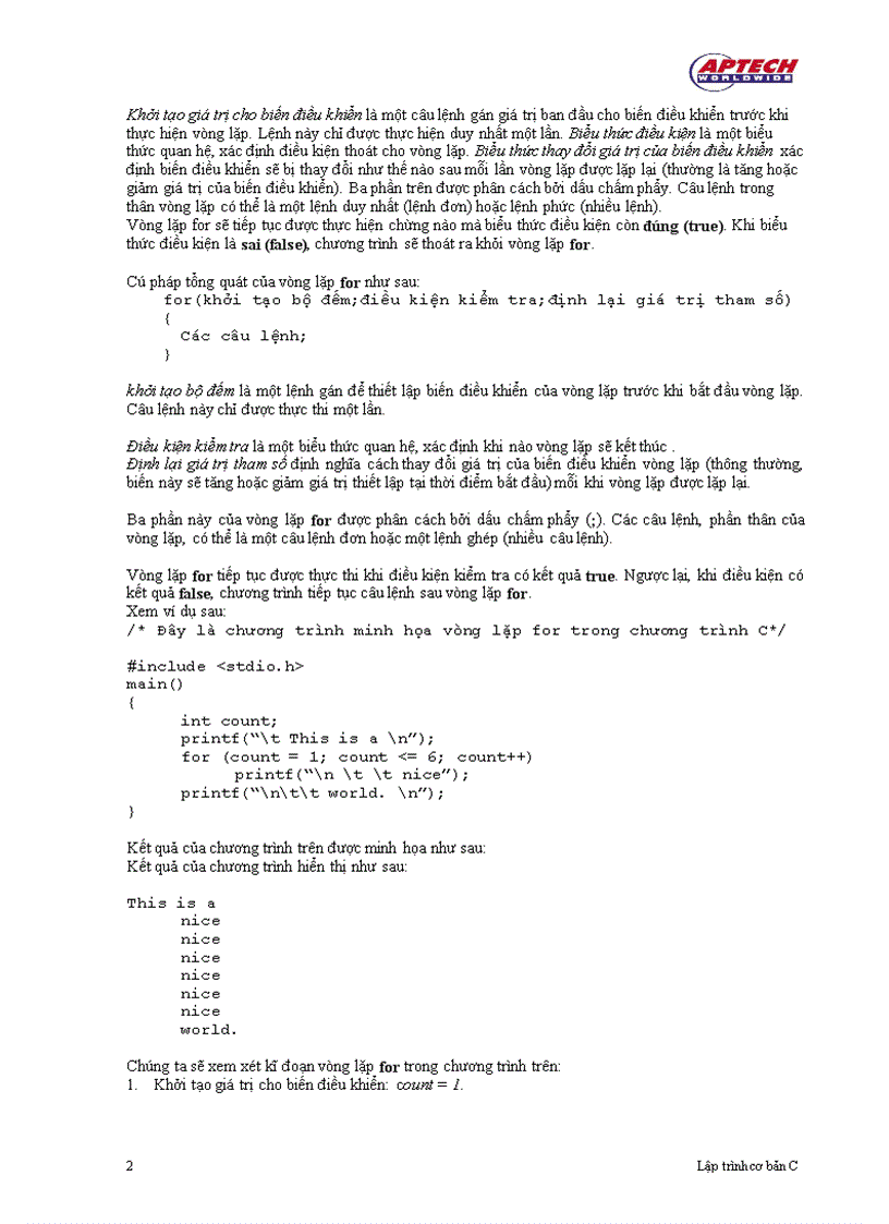 image for page Vòng lặp