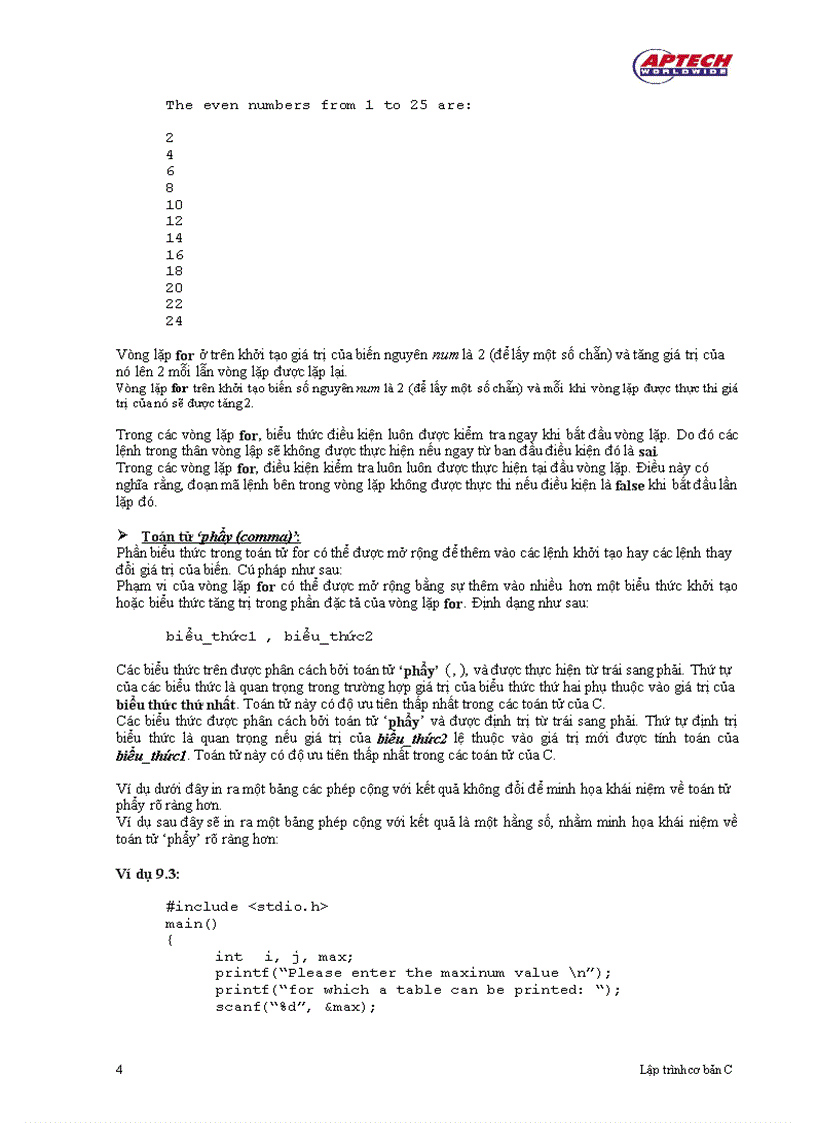 image for page Vòng lặp