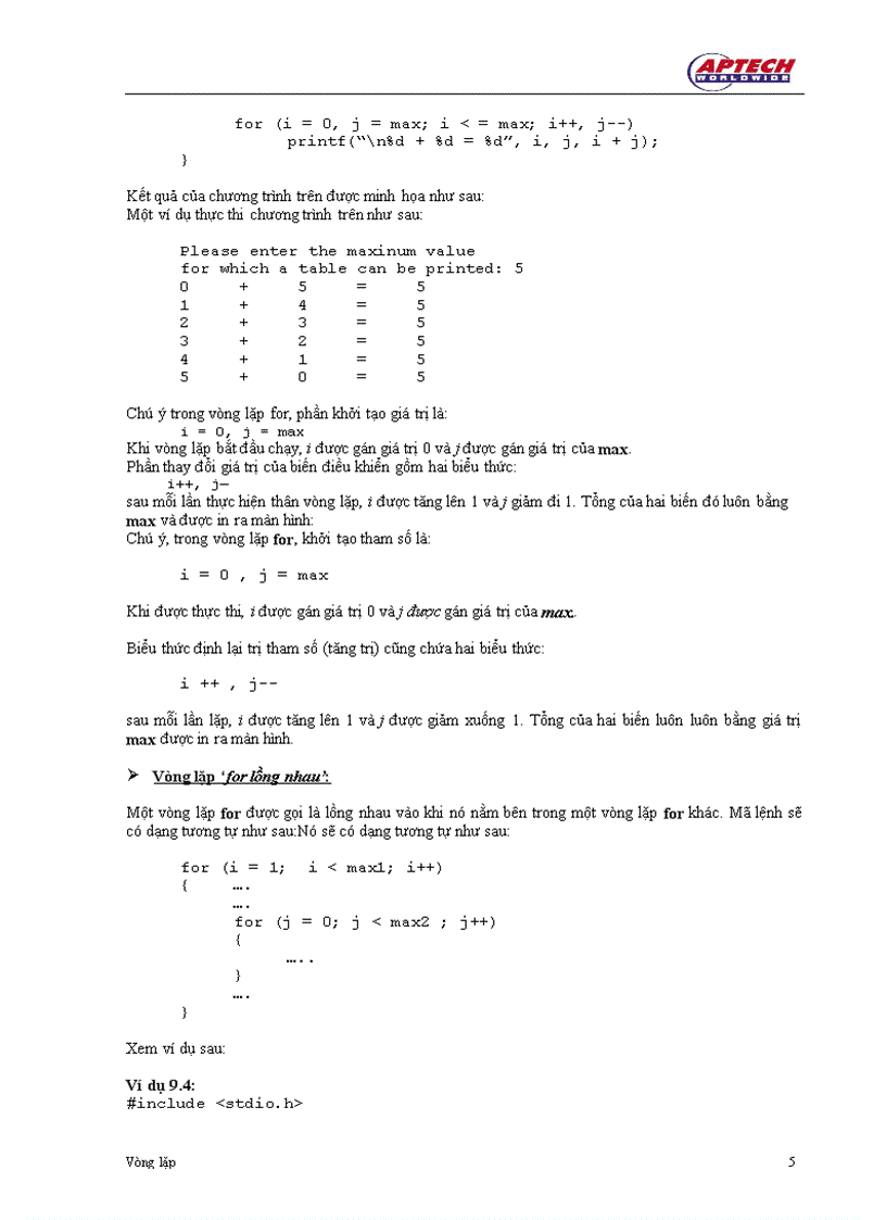 image for page Vòng lặp