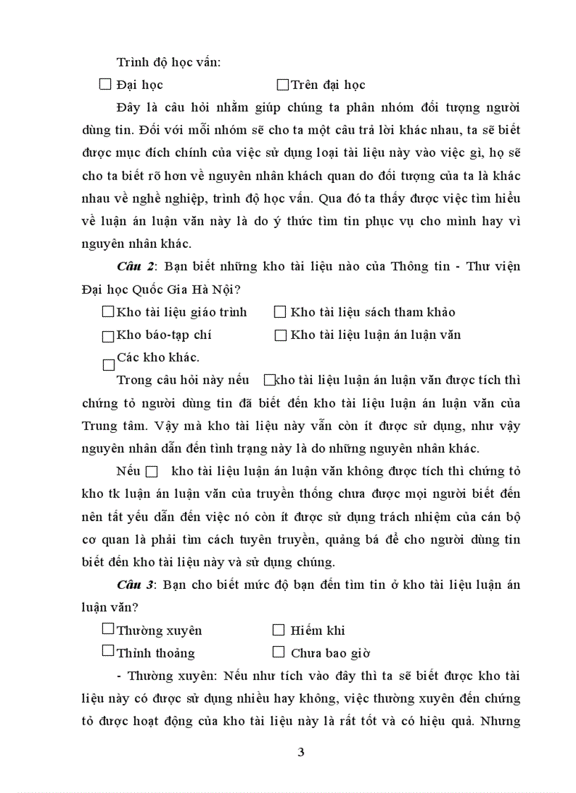 image for page Phiếu điều tra về việc sử dụng kho tài liệu luận án luận văn tại trung tâm thông tin thư viện đại học quốc gia hà nội