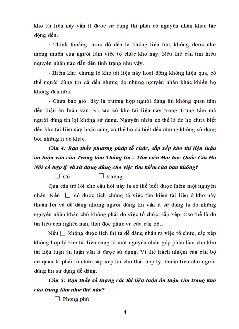 image for page Phiếu điều tra về việc sử dụng kho tài liệu luận án luận văn tại trung tâm thông tin thư viện đại học quốc gia hà nội