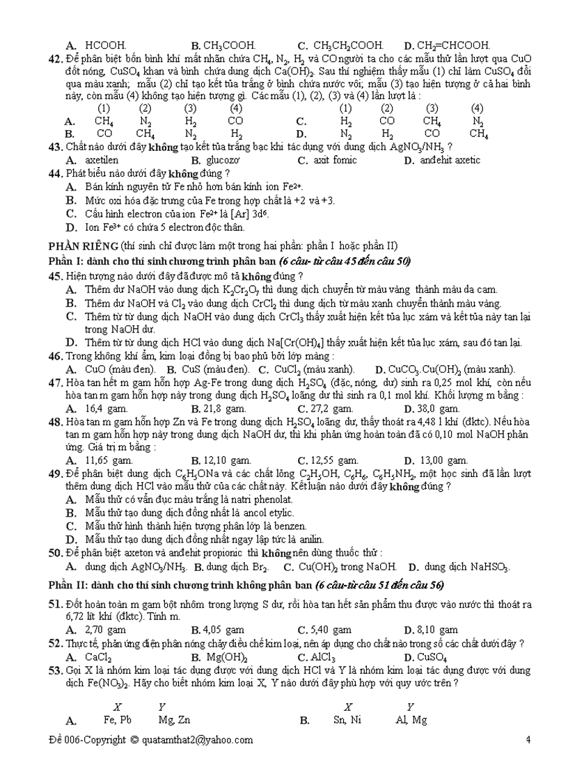 image for page Đề thi thử Đại học môn Hóa 18