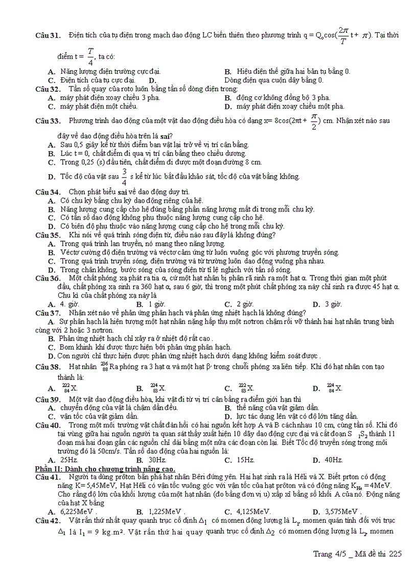 image for page Đề thi thử Đại học môn Lý 3