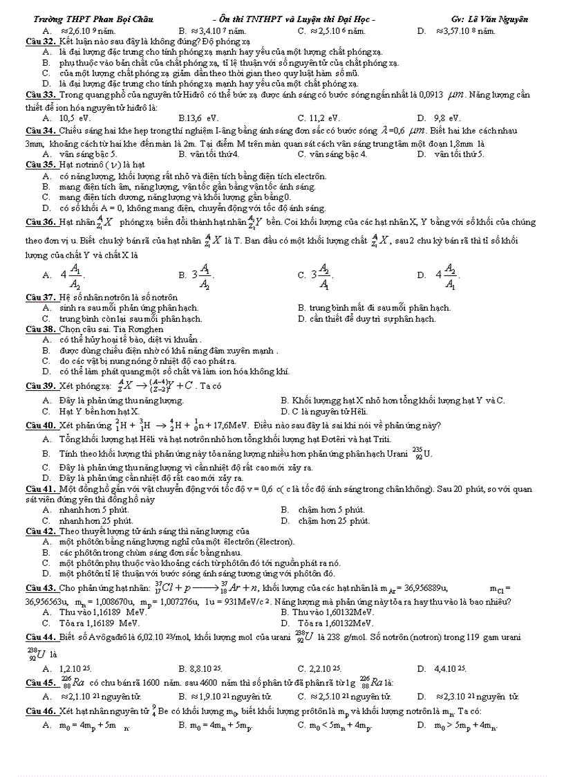 image for page Đề thi thử Đại học môn Lý 10