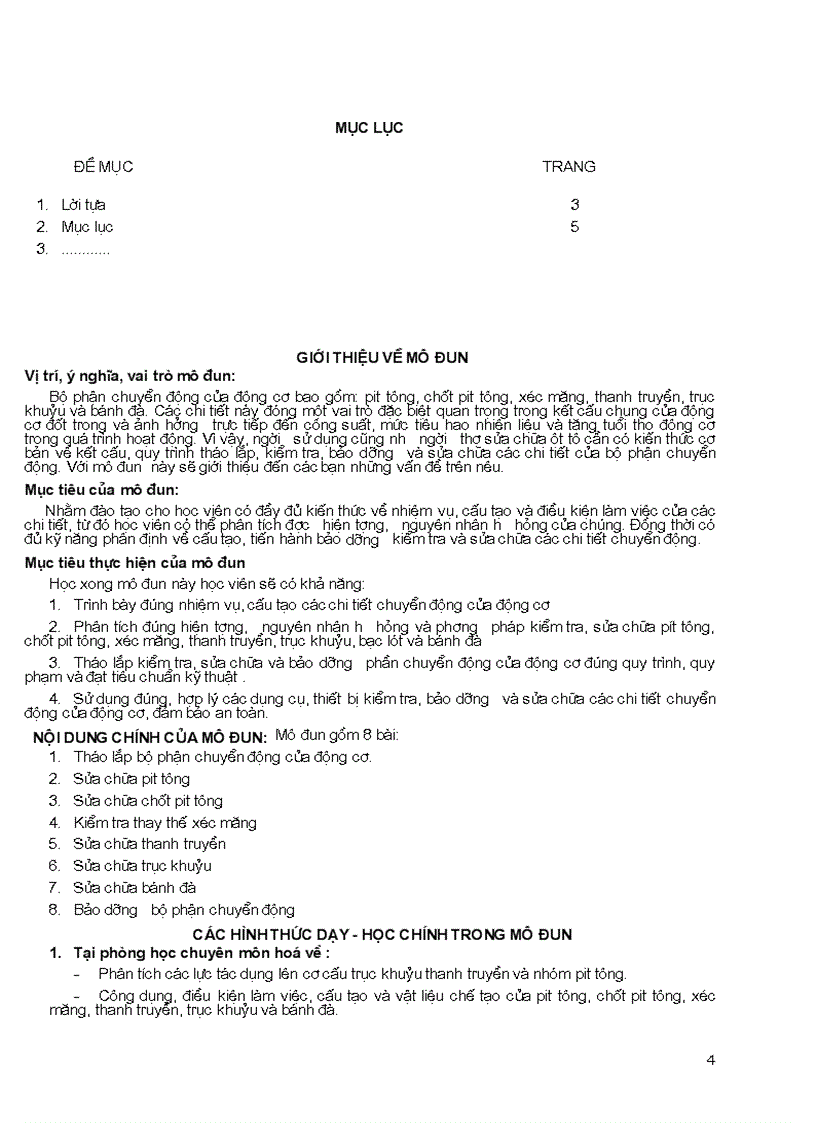 image for page Tài liệu sửa chữa bộ phận chuyển động của động cơ 1