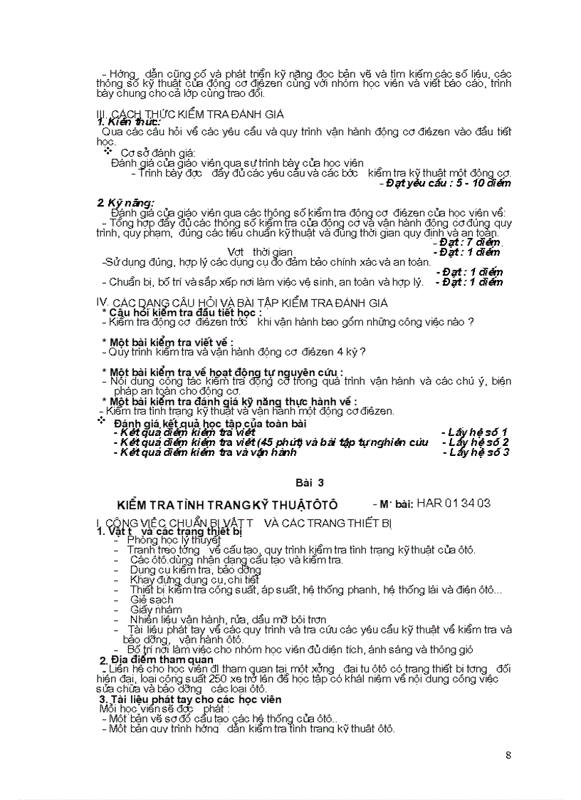 image for page TÀI LIỆU Sách hướng dẫn giáo viên KIỂM TRA TÌNH TRẠNG KỸ THUẬT ĐỘNG CƠ VÀ ÔTÔ