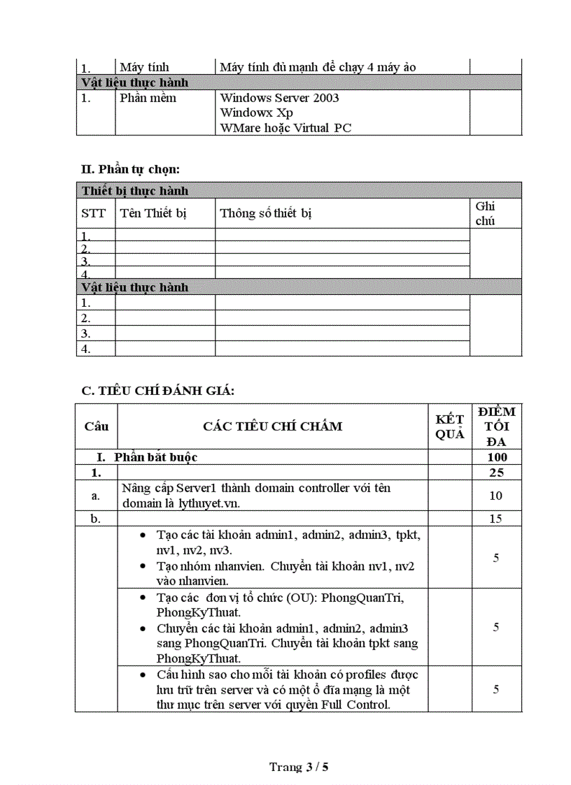 image for page Đề thi nghề Quản trị mạng máy tính Thực hành nghề 16