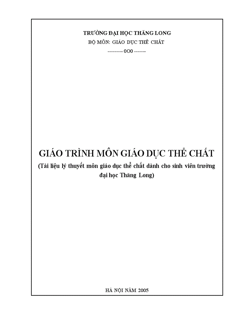 image for page Giáo trình môn giáo dục thể chất