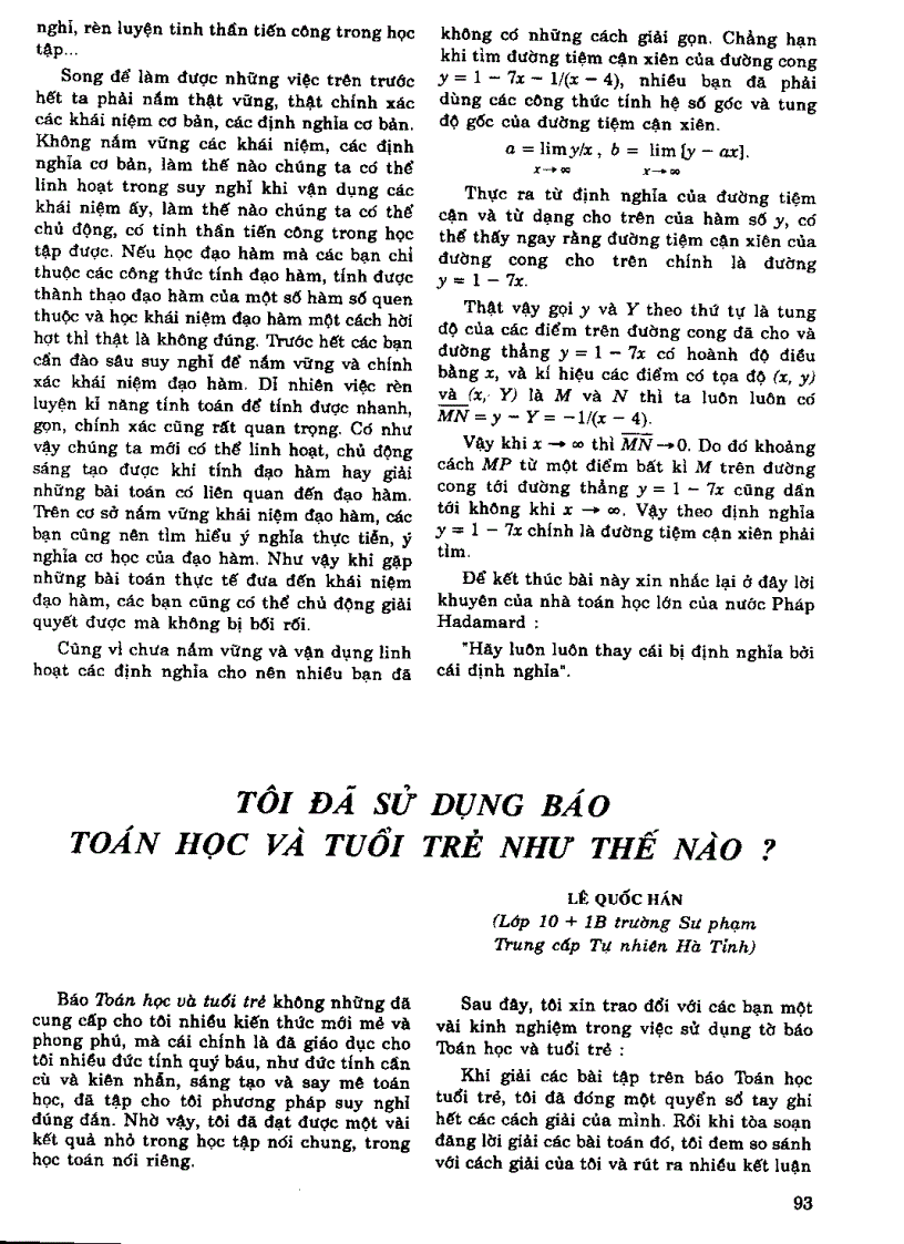 image for page Tuyển tập 30 năm Tạp Chí Toán Học và Tuổi Trẻ part2