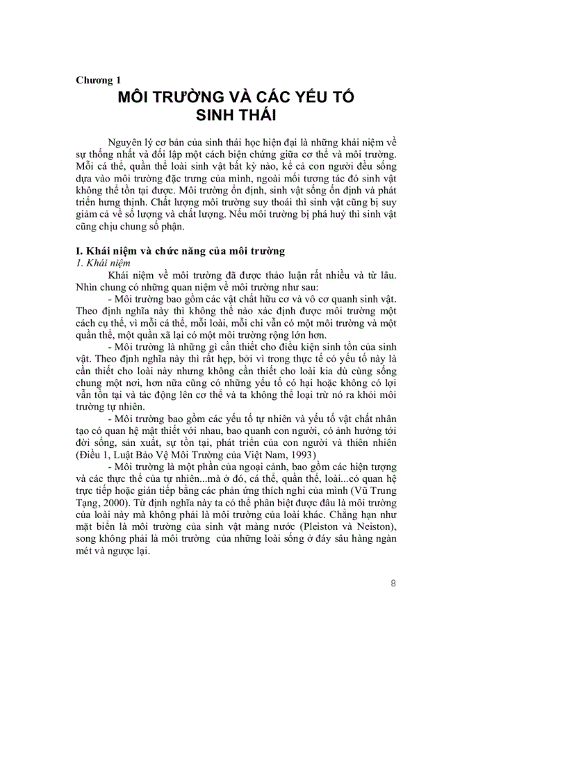 image for page Môi trường và các yếu tố sinh thái