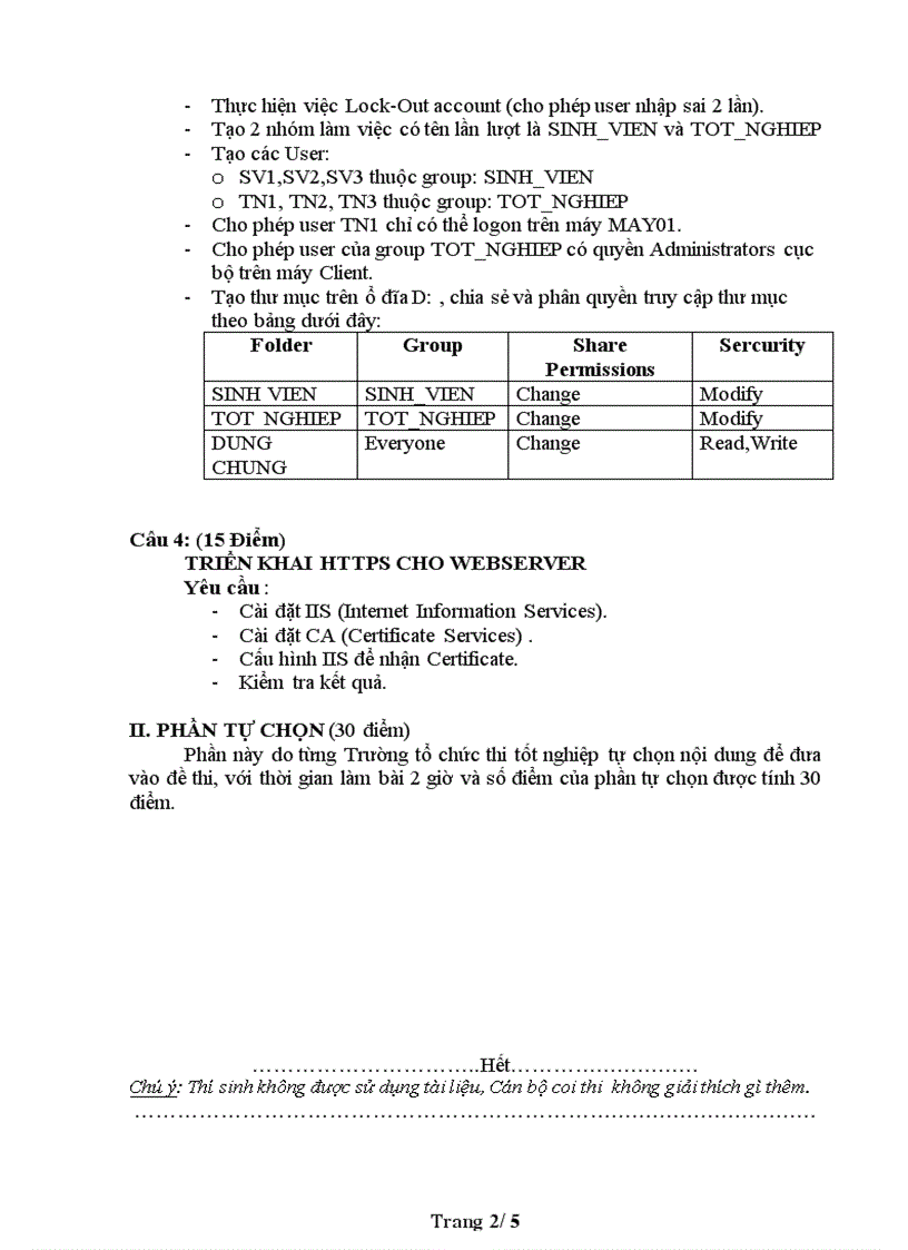 image for page Đề thi nghề Quản trị mạng máy tính Thực hành nghề 1