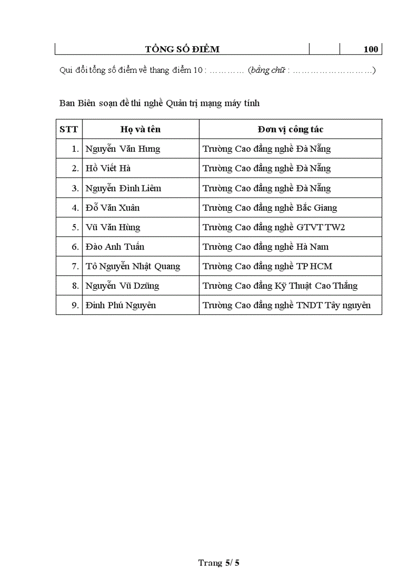 image for page Đề thi nghề Quản trị mạng máy tính Thực hành nghề 1