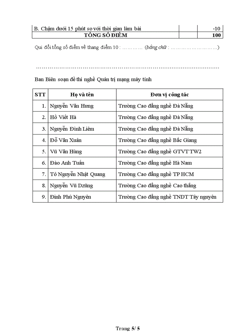 image for page Đề thi nghề Quản trị mạng máy tính Thực hành nghề 7