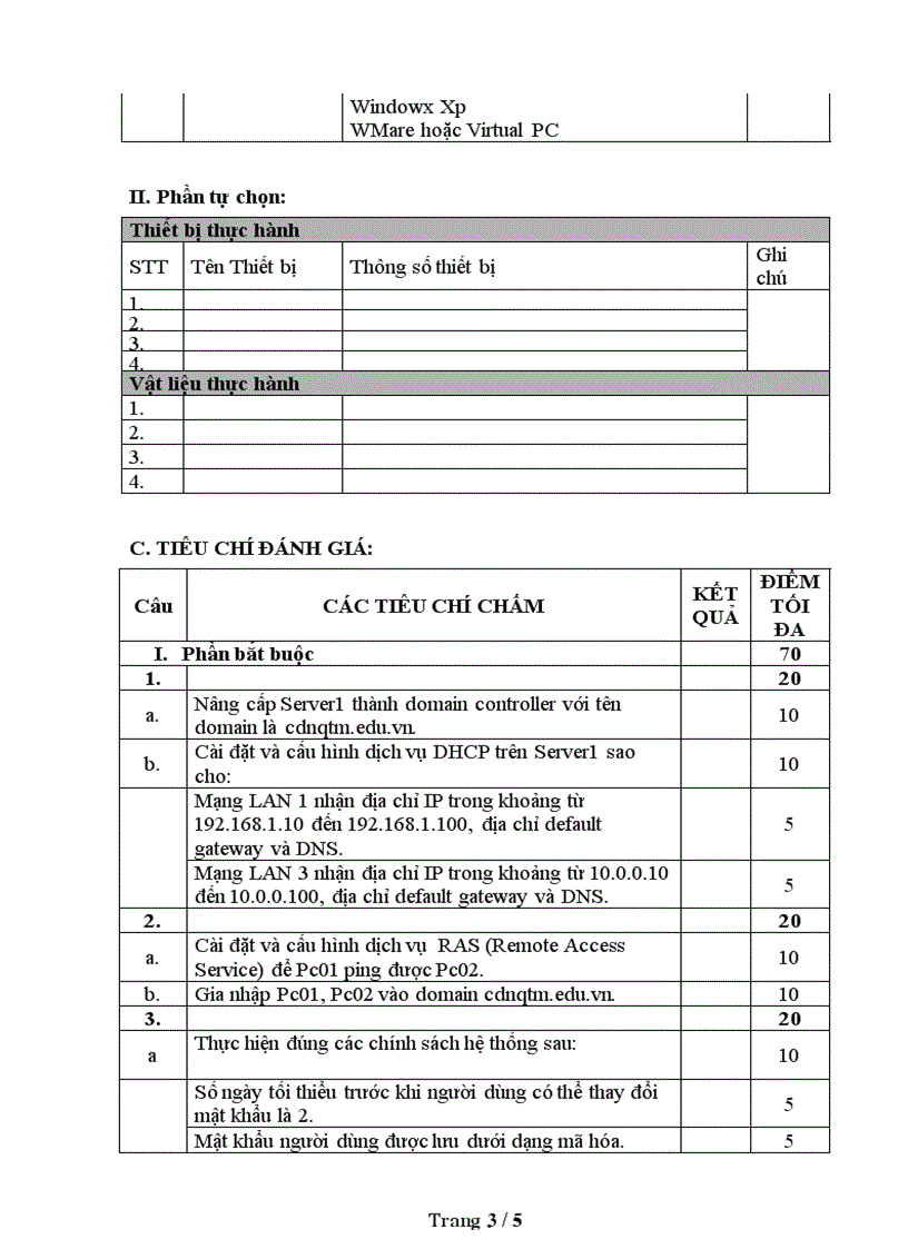 image for page Đề thi nghề Quản trị mạng máy tính Thực hành nghề 13