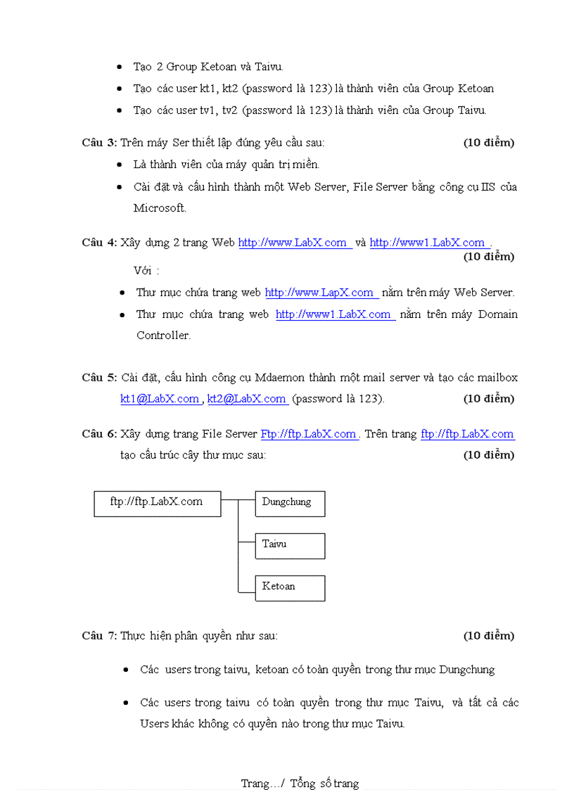 image for page Đề thi nghề Quản trị mạng máy tính Thực hành nghề 26