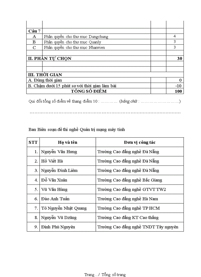image for page Đề thi nghề Quản trị mạng máy tính Thực hành nghề 29