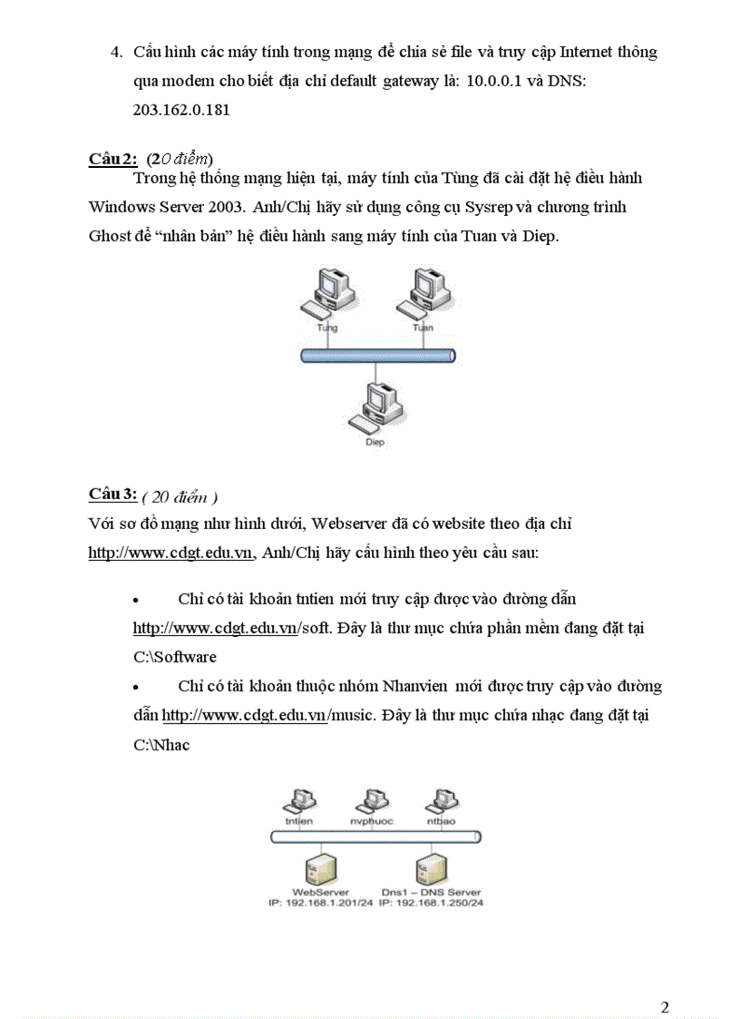 image for page Đề thi nghề Quản trị mạng máy tính Thực hành nghề 31