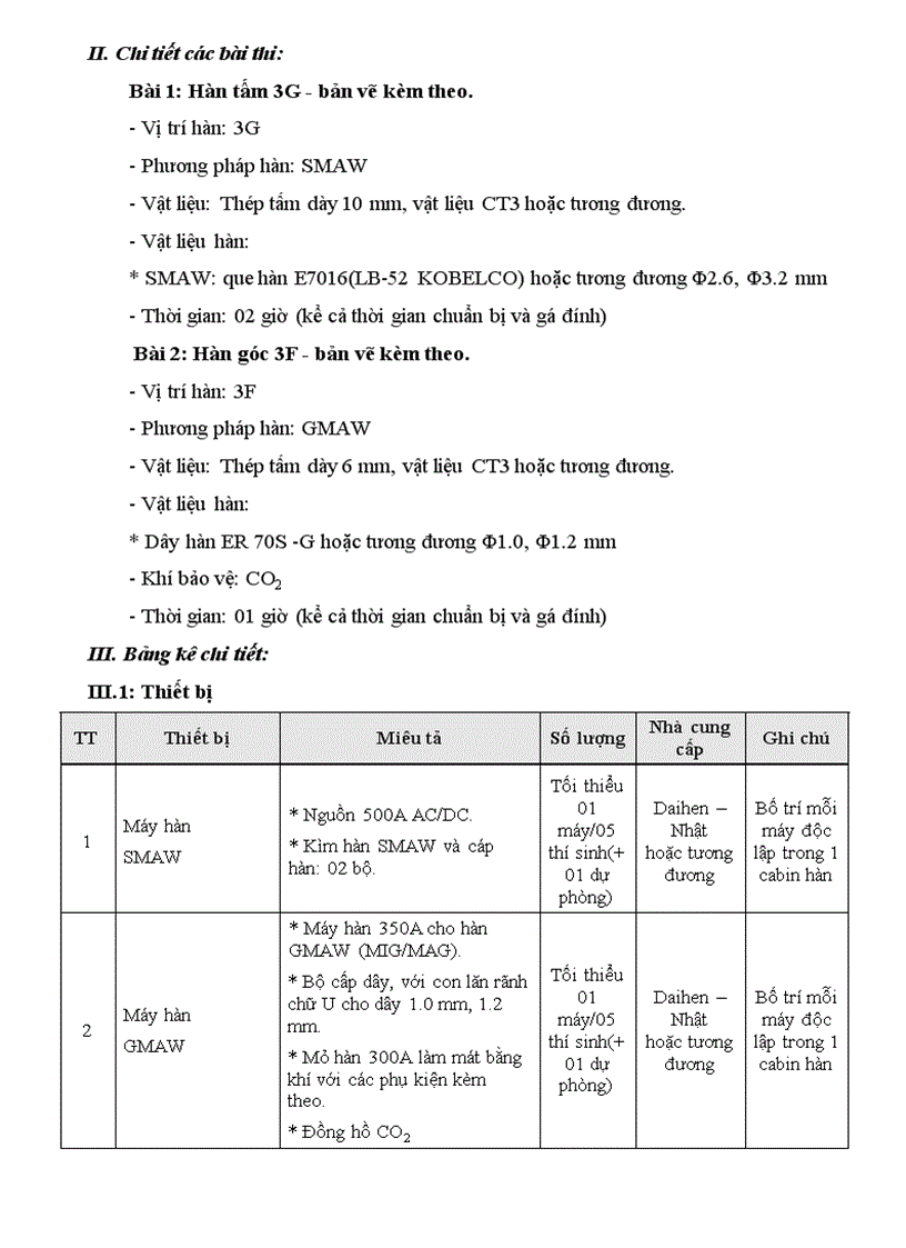 Đề thi nghề hàn 1