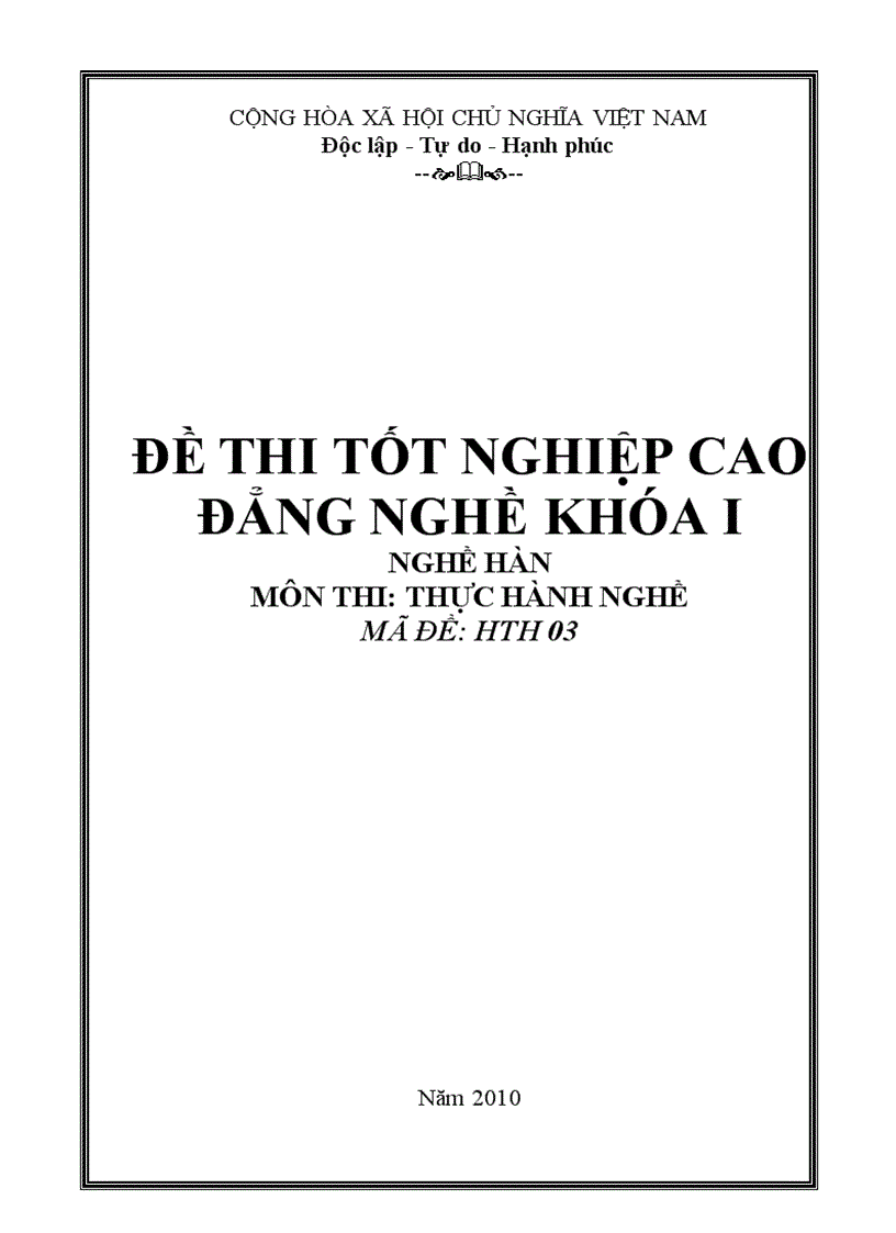 Đề thi nghề hàn 3