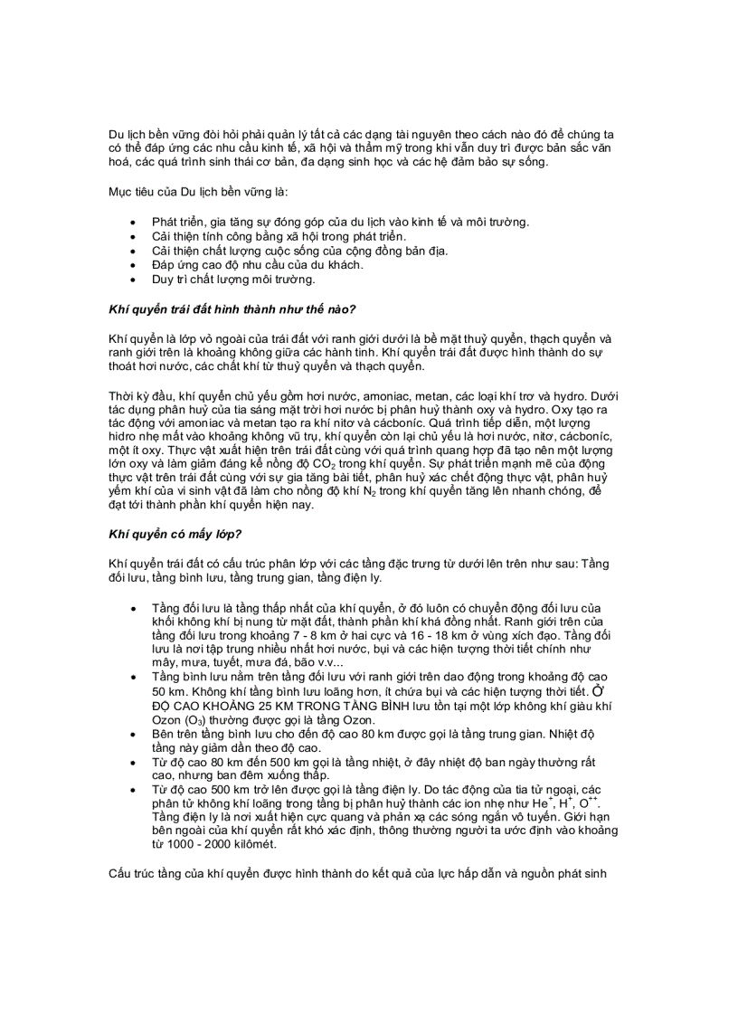 image for page Câu hỏi về môi trừong