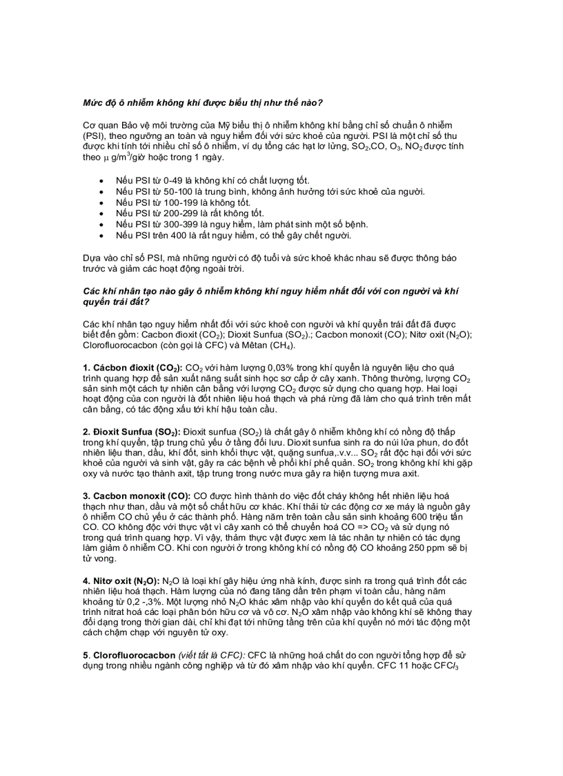 image for page Câu hỏi về môi trừong