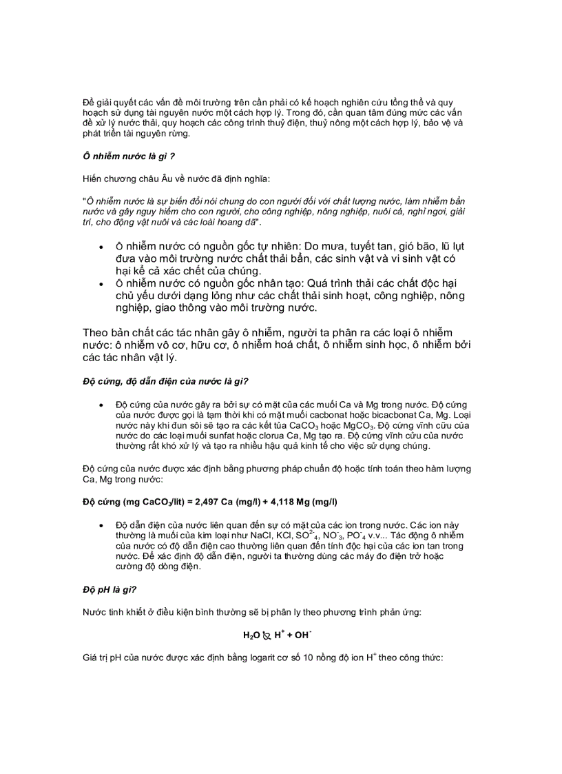 image for page Câu hỏi về môi trừong