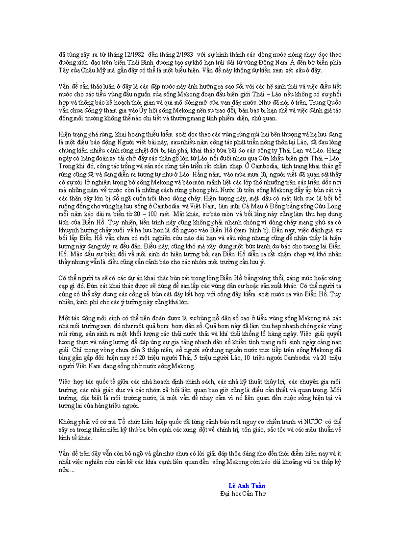 image for page Các đập nước và hồ chứa ở thượng nguồn