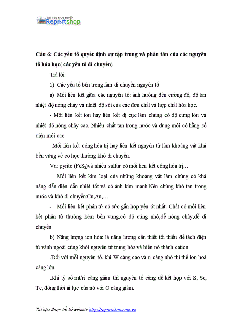 image for page Bài tập khoáng sản