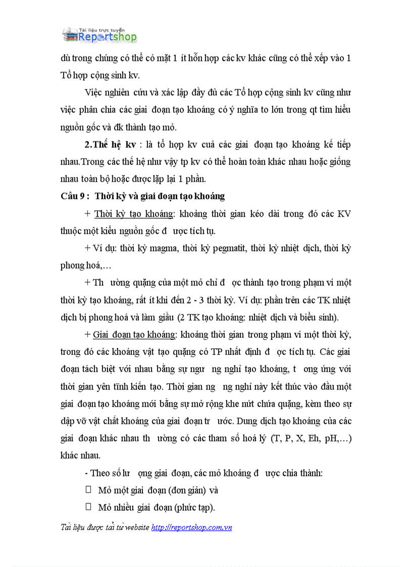 image for page Bài tập khoáng sản