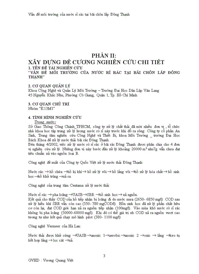 image for page Vấn đề môi trường của nước rỉ rác tại bãi chôn lấp đông thạnh