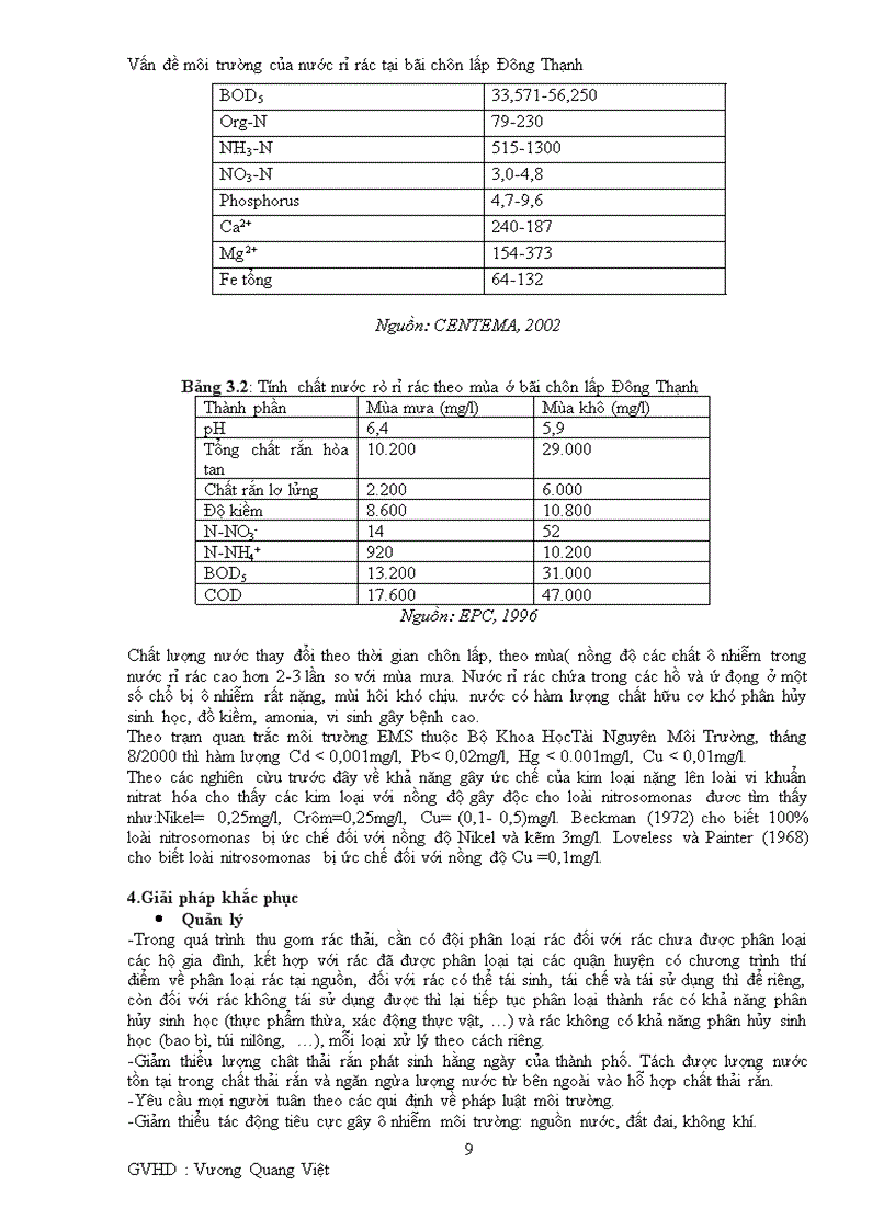 image for page Vấn đề môi trường của nước rỉ rác tại bãi chôn lấp đông thạnh