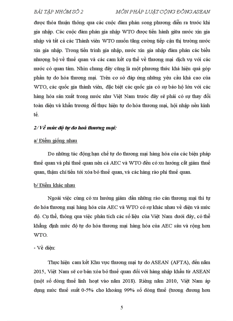 image for page So sánh phương thức và mức độ tự do hoá thương mại hàng hoá của cộng đồng kinh tế asean với tổ chức thương mại thế giới wto