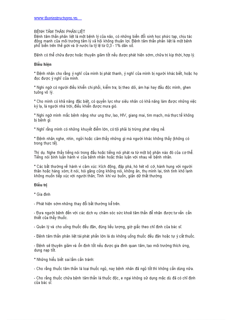 image for page Bệnh tâm thần phân liệt và cách chửa trị