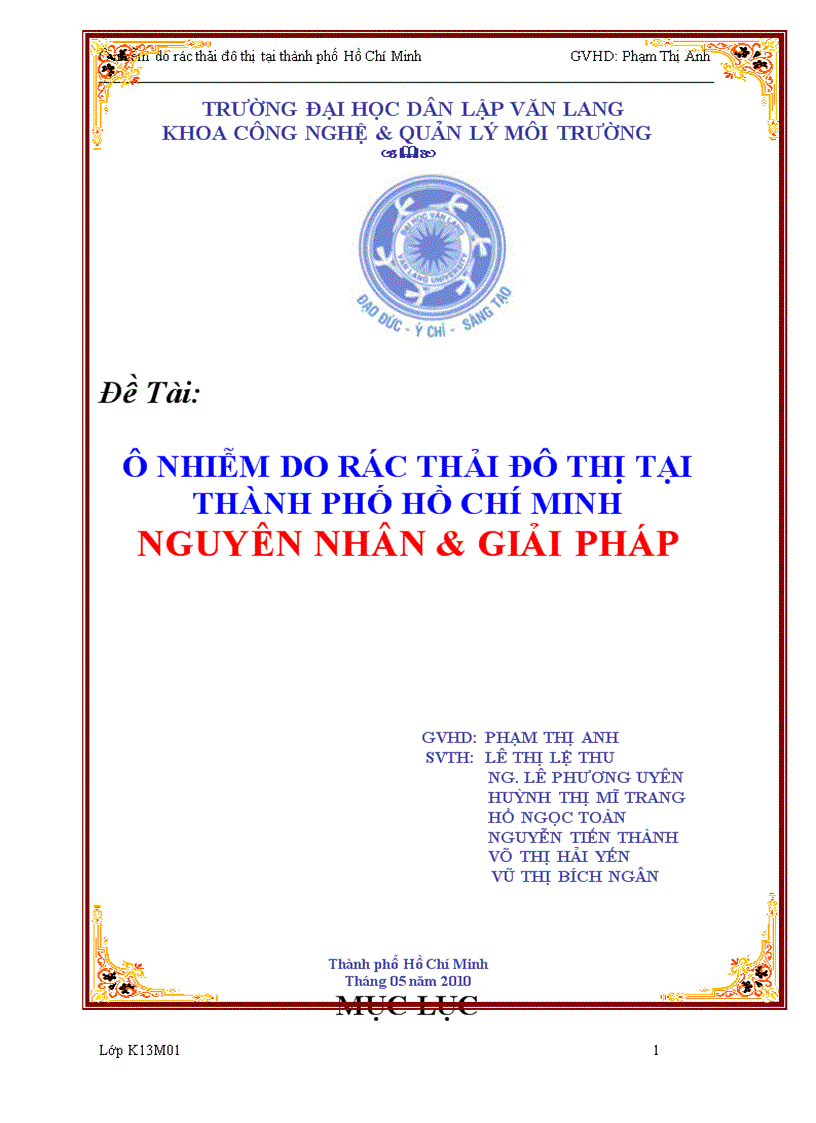 image for page Ô nhiễm do rác thải đô thị tại thành phố hồ chí minh nguyên nhân giải pháp