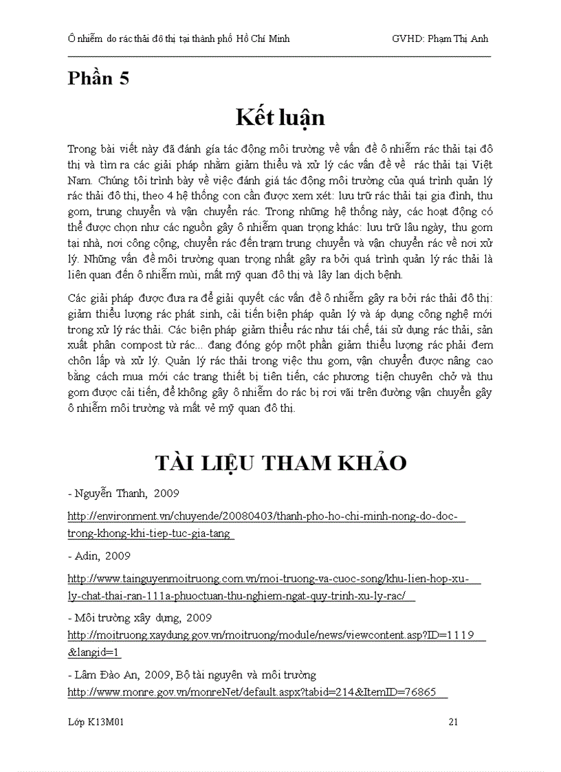 image for page Ô nhiễm do rác thải đô thị tại thành phố hồ chí minh nguyên nhân giải pháp