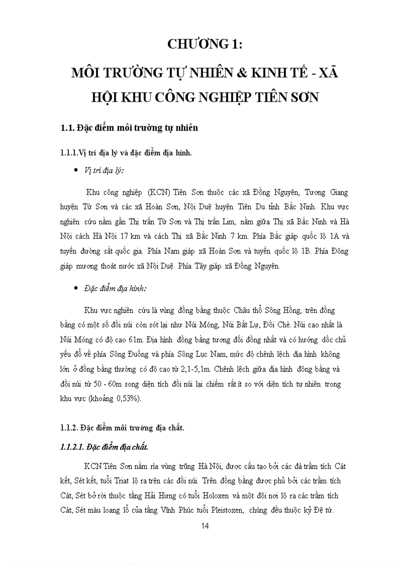 image for page Những vấn đề chủ yếu đánh giá tác động môi trường và một số kiến nghị về bảo vệ môi trường khu công nghiệp tiên sơn