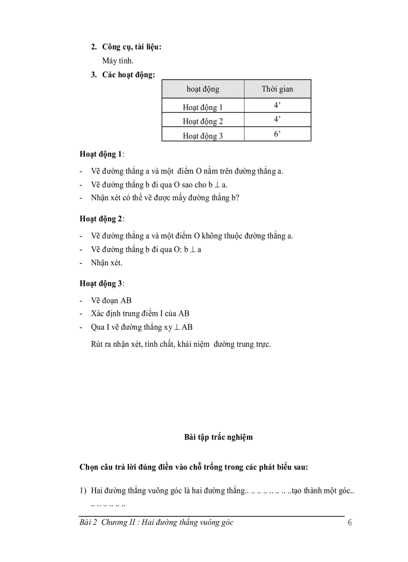 image for page Hai đường thẳng vuông góc