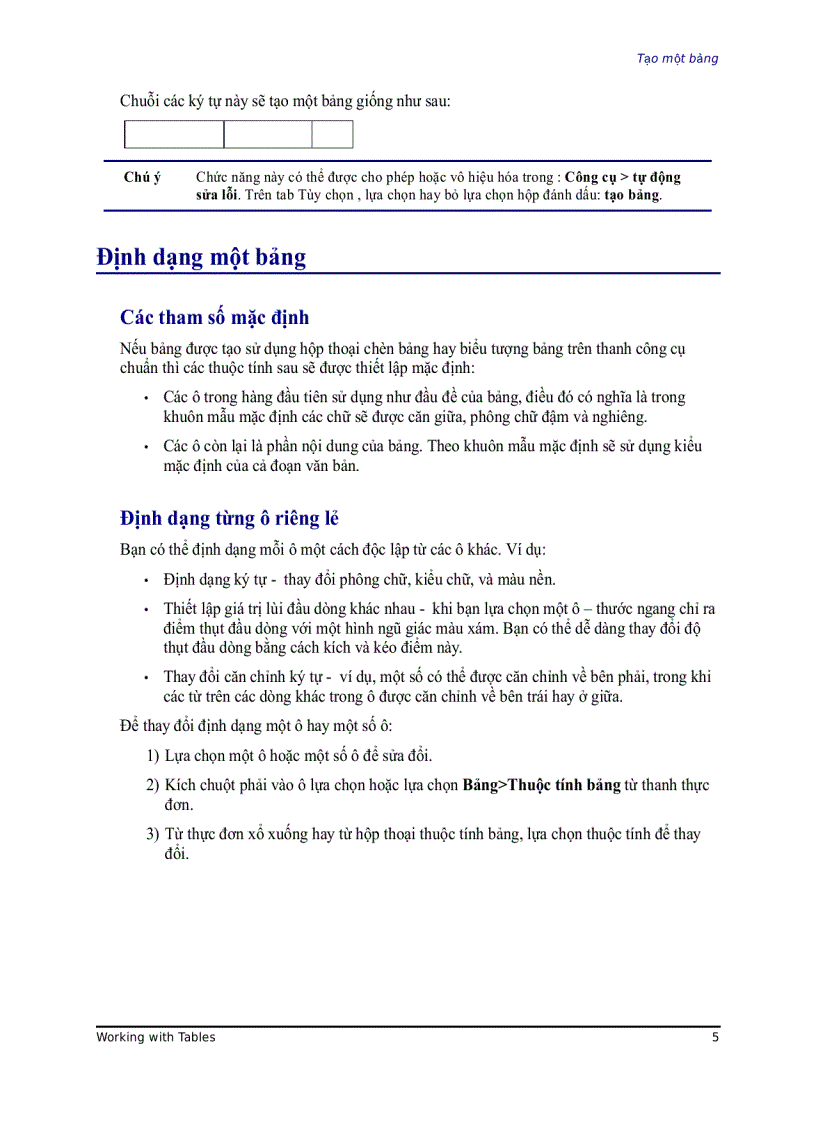 image for page Làm việc với bảng OpenOffi ce org