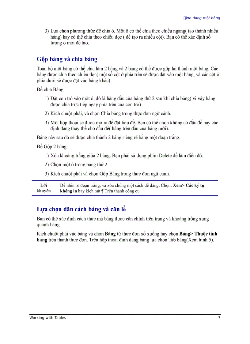 image for page Làm việc với bảng OpenOffi ce org