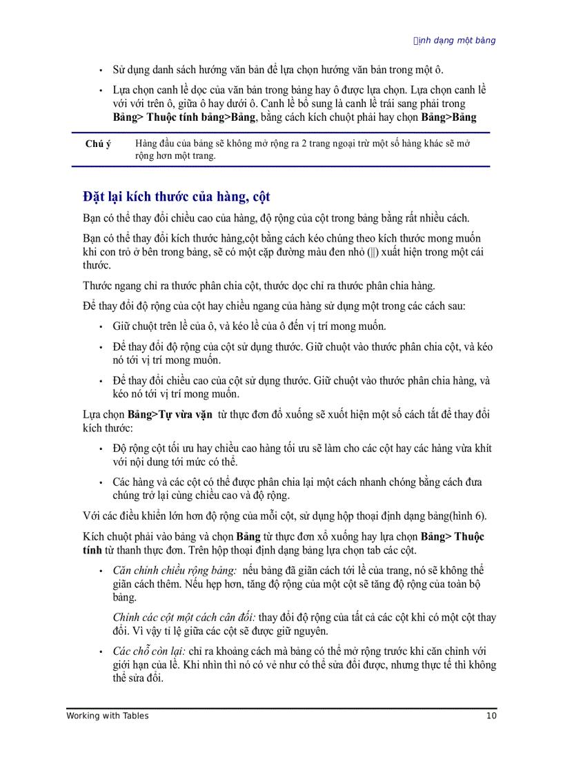 image for page Làm việc với bảng OpenOffi ce org